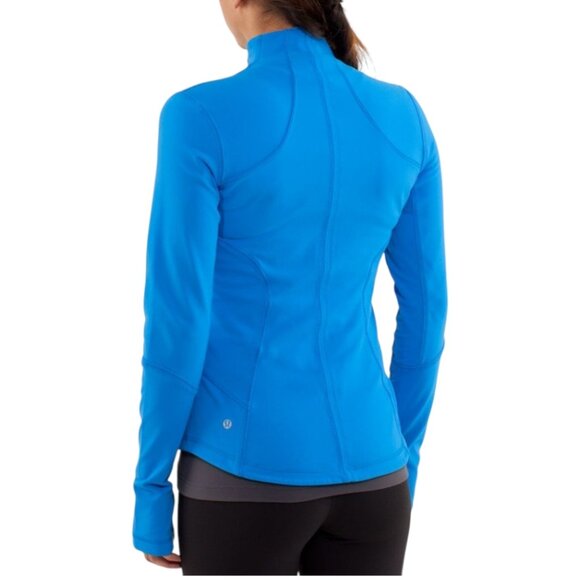 Lululemon Forme Jacket *Brushed Beaming Blue Rel: 11/2012 Thumbholes Women's 8 - Picture 3 of 14